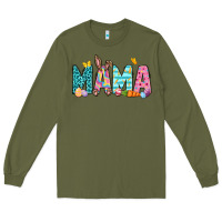 Army Green Easter Mama Easter Day Long Sleeve Tee - Neo Western