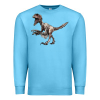 Ocean Blue Deinonychus Premium Sweatshirt - LillyAllenDesigns