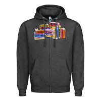 Charcoal Heather book tropes Zipper Hoodie - Artiststas