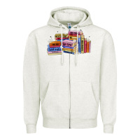 Oatmeal Heather book tropes Zipper Hoodie - Artiststas