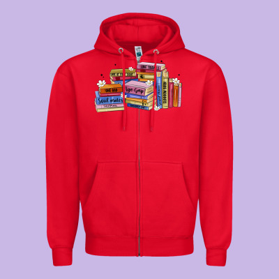 Book Tropes Zipper Hoodie Designed By Artiststas