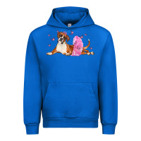 Cobalt boxer dog with tutu Urban Hoodie - LillyAllenDesigns