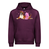 Mauve Wine boxer dog with tutu Urban Hoodie - LillyAllenDesigns