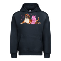 Navy boxer dog with tutu Urban Hoodie - LillyAllenDesigns