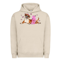 Pigment French Oak boxer dog with tutu Urban Hoodie - LillyAllenDesigns