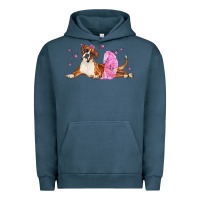 Pigment Midnight Navy boxer dog with tutu Urban Hoodie - LillyAllenDesigns