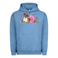 Pigment Pebble Blue boxer dog with tutu Urban Hoodie - LillyAllenDesigns