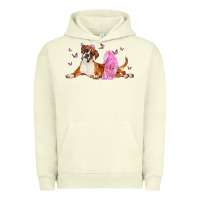 Pigment Pistachio boxer dog with tutu Urban Hoodie - LillyAllenDesigns