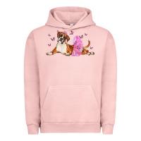 Pigment Salmon boxer dog with tutu Urban Hoodie - LillyAllenDesigns