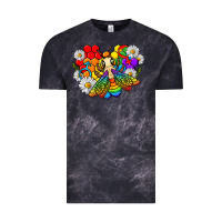 Cloud Black pride bee with daisy lgbtq Vintage Tee - texasbilliewilder