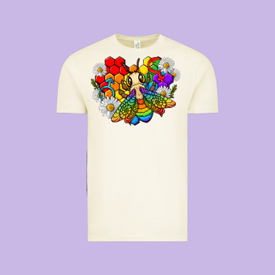 Vintage Tee pride bee with daisy lgbtq