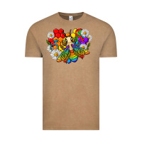 Vintage Coffee pride bee with daisy lgbtq Vintage Tee - texasbilliewilder