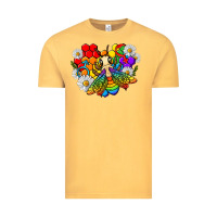 Vintage Mustard pride bee with daisy lgbtq Vintage Tee - texasbilliewilder