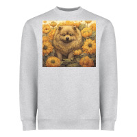 Heather Grey chow chow Heavyweight Sweatshirt - Unal Design