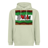 Matcha Peace Love Christmas Trees Heavyweight Hoodie - Jasminsmagicworld