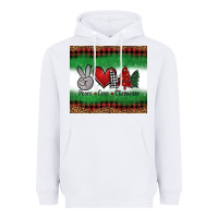 White Peace Love Christmas Trees Heavyweight Hoodie - Jasminsmagicworld