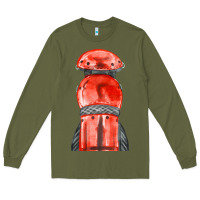 Army Green red leg guard fa element Long Sleeve Tee - FaDigitalArtStudio