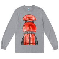 Heather Grey red leg guard fa element Long Sleeve Tee - FaDigitalArtStudio