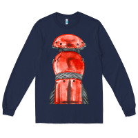 Navy red leg guard fa element Long Sleeve Tee - FaDigitalArtStudio