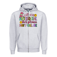 Heather Grey call me antisocial but please don't call me Zipper Hoodie - Artiststas