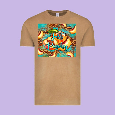 Just Peachy Peach Tumbler Vintage Tee Designed By Barkaloodesign