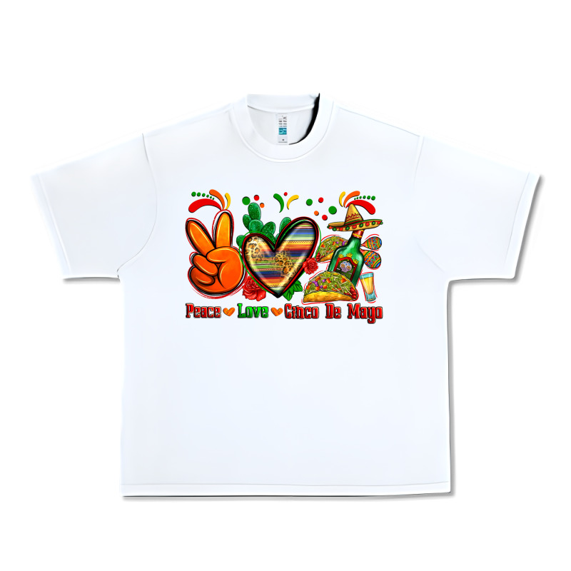 Peace Love Cinco De Mayo Urban Heavy Tee by Zillion Design Studio | Teevron
