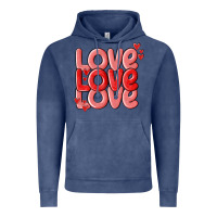 Vintage Denim love valentines day Vintage Hoodie - MaliasSmallBusiness