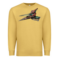 Antique Gold Pteranodon Face Premium Sweatshirt - LillyAllenDesigns