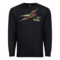 Black Pteranodon Face Premium Sweatshirt - LillyAllenDesigns