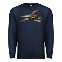 Navy Pteranodon Face Premium Sweatshirt - LillyAllenDesigns