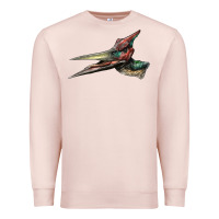 Pale Pink Pteranodon Face Premium Sweatshirt - LillyAllenDesigns