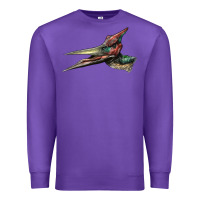 Purple Pteranodon Face Premium Sweatshirt - LillyAllenDesigns