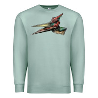Seafoam Pteranodon Face Premium Sweatshirt - LillyAllenDesigns