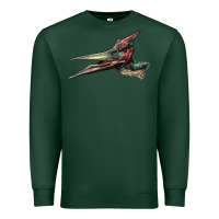 Sports Green Pteranodon Face Premium Sweatshirt - LillyAllenDesigns