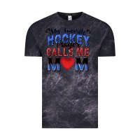Cloud Black my favorite hockey player calls me mom Vintage Tee - Zillion Design Studio