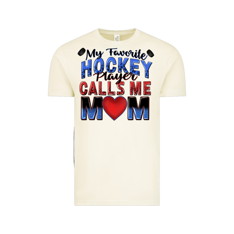 My Favorite Hockey Player Calls Me Mom Vintage Tee by Zillion Design Studio | Teevron