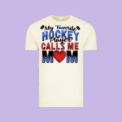 My Favorite Hockey Player Calls Me Mom Vintage Tee Designed By Zillion Design Studio