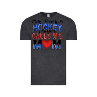 Vintage Black my favorite hockey player calls me mom Vintage Tee - Zillion Design Studio