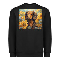 Black dachshund Heavyweight Sweatshirt - Unal Design