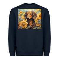 Navy dachshund Heavyweight Sweatshirt - Unal Design