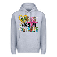 Heather Grey my first day of 4th grade Premium Hoodie - NancyCooperArtShop