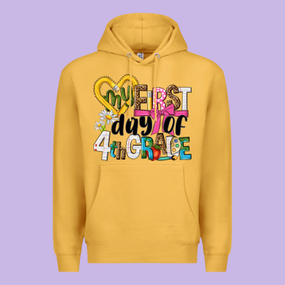 My First Day Of 4th Grade Premium Hoodie Designed By Nancycooperartshop