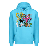 Ocean Blue my first day of 4th grade Premium Hoodie - NancyCooperArtShop