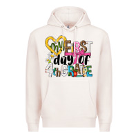 Pale Pink my first day of 4th grade Premium Hoodie - NancyCooperArtShop
