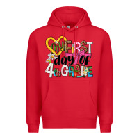Red my first day of 4th grade Premium Hoodie - NancyCooperArtShop