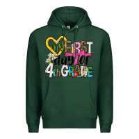 Sports Green my first day of 4th grade Premium Hoodie - NancyCooperArtShop