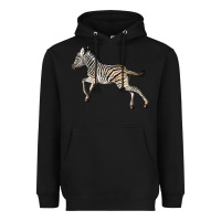 Black Baby Zebra Heavyweight Hoodie - LillyAllenDesigns