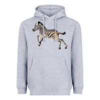 Heather Grey Baby Zebra Heavyweight Hoodie - LillyAllenDesigns