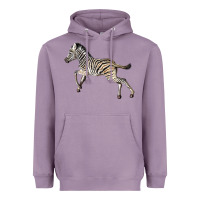 Lavender Baby Zebra Heavyweight Hoodie - LillyAllenDesigns