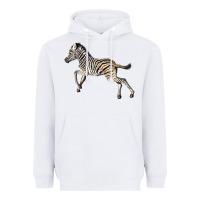 White Baby Zebra Heavyweight Hoodie - LillyAllenDesigns